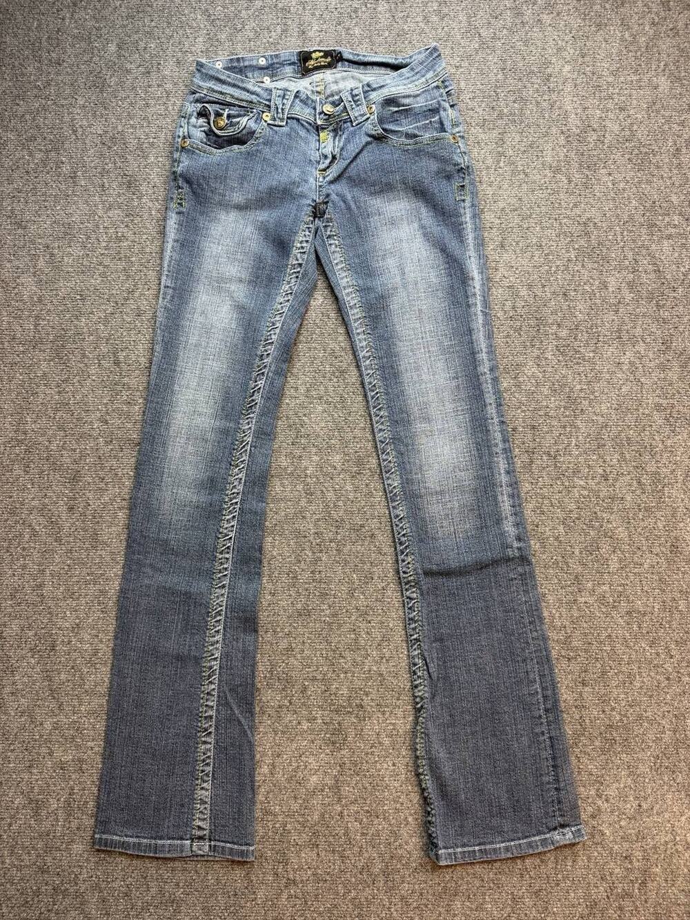 Y2K Akademiks Women’s Size 27 Low Rise Bootcut Stretch Jeans Blue
